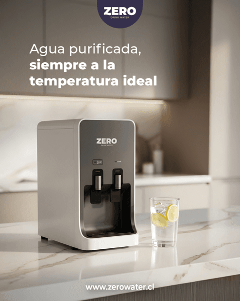 Diseño producto Zero Water purificador de agua premium Chile - Muller y Pérez marketing digital